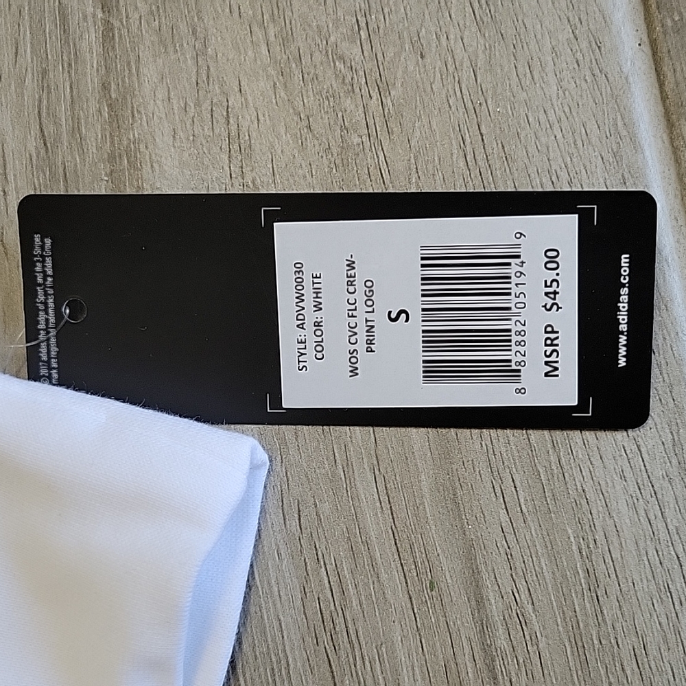 Adidas logo white crew neck sweatshirt - Picture 2 of 4